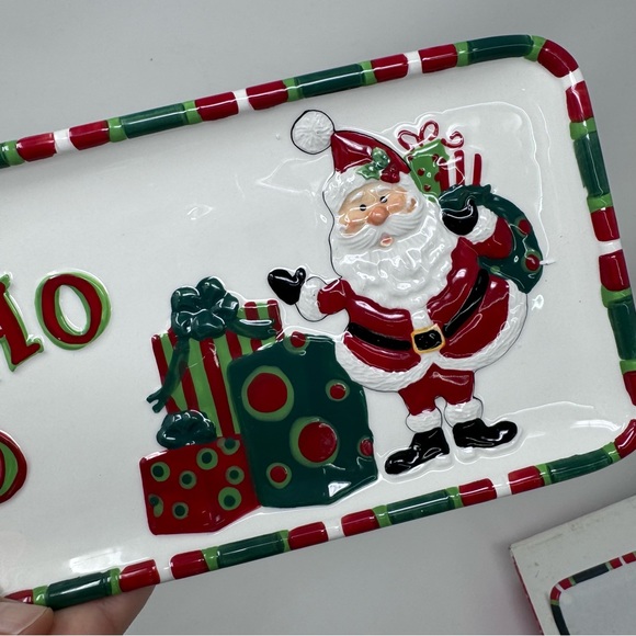 Holiday home by Fitz and Floyd long plate tray That’s a Wrap collection 2007 - Picture 4 of 7